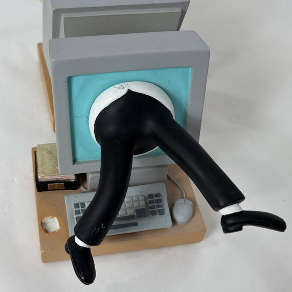 Rare Dilbert Computer Bookends 1990's FIGI Comic/Cartoon Spinning - Picture 5 of 15